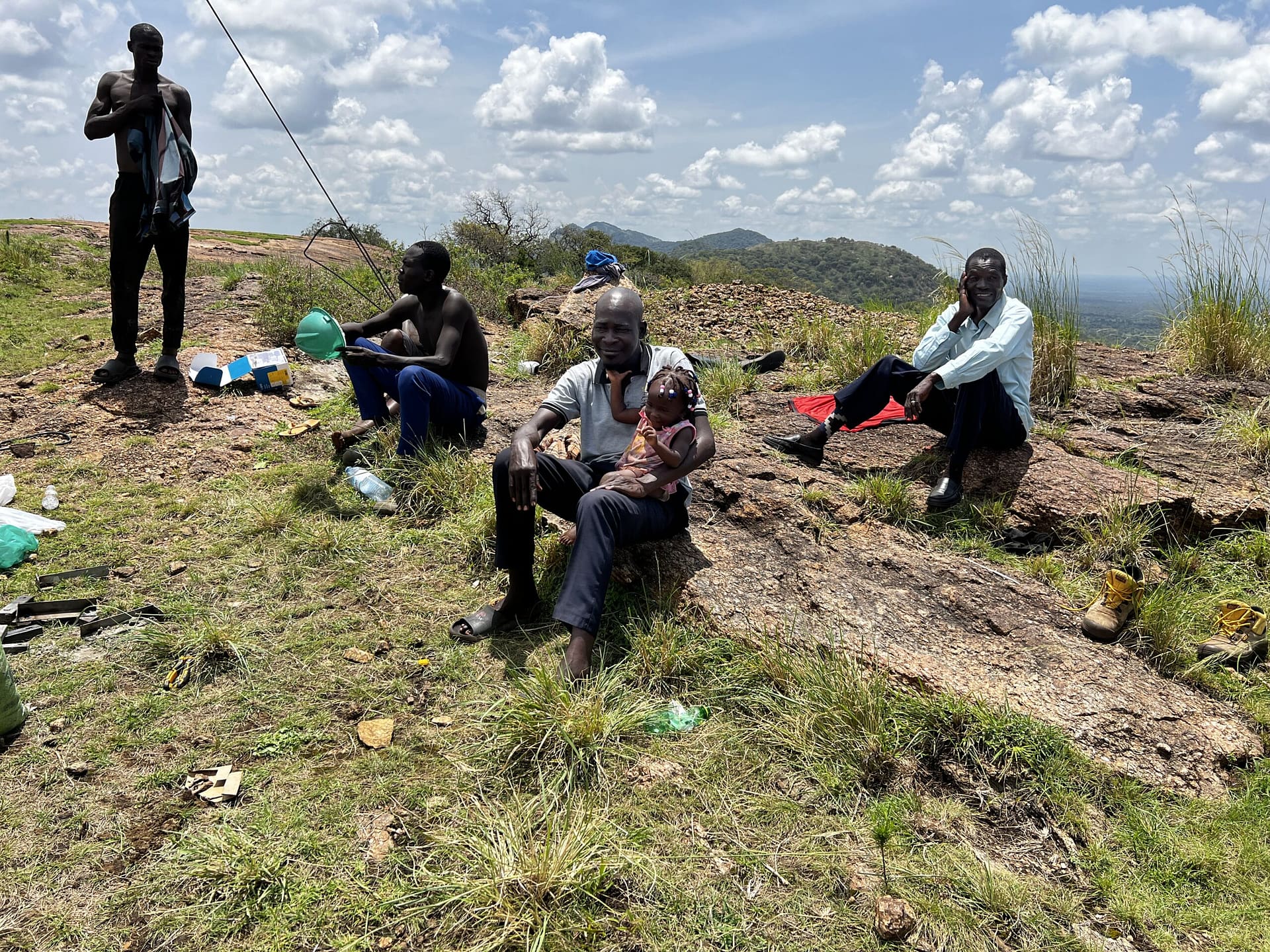 Students and community members utilizing computers at a connected rural center