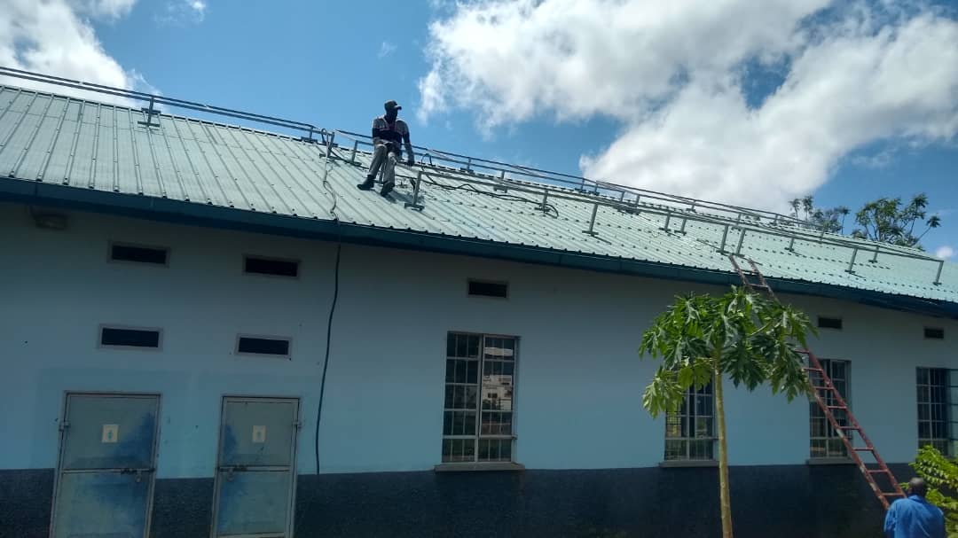 Solar plant installation at St Bakhita Vocational Training Center