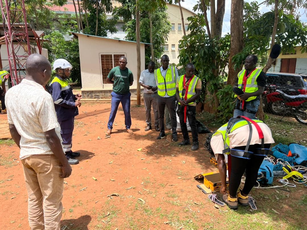BOSCO Uganda Community Technicians Conquer Fear of Heights in Practical Tower Climbing Safety Training